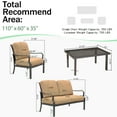thumbnail image 2 of Domi Patio Conversation Set of 4, Cushioned Outdoor Furniture Sets with All Weather Galvanized Steel Frame (Spring Coil Seat Cushion) -Beige, 2 of 9