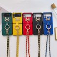 thumbnail image 2 of Biscuit Bow Crossbody Funda de teléfono de cuero para Samsung Galaxy Z Flip 4 3 Z Flip3 Flip4 5G Cute Coque zhangmengya LED, 2 of 2