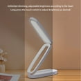 thumbnail image 6 of xjwjuw Portable Foldable LED Desk Lamp, USB Rechargeable Eye Protection Reading Light with Multi Angle Adjustment and Stepless Dimming, Small Table Lamp for Student Dormitory, Bedroom and Study, 6 of 9