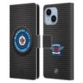 thumbnail image 1 of Head Case Designs Officially Licensed NHL Winnipeg Jets Puck Texture Leather Book Wallet Case Cover Compatible with Apple iPhone 14 Plus, 1 of 6