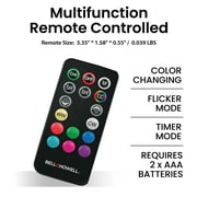 Bell and Howell Candle Brights, 6PK Multicolor Flameless Candles with Remote, Battery Operated Fake LED Candle Flickering mode, Real Wax Color Changing Electric Candles, Dimmable