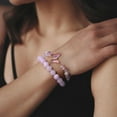 thumbnail image 2 of NICKSUN Amethyst Bracelet For Women Anxiety Amethyst Beaded Bracelets Butterfly Charms Healing Stone Layered Bracelet Gifts For Women, 2 of 5