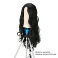 thumbnail image 2 of 21" Cork Canvas Block Head Mannequin Head Wig Display Styling Head Manikin Canvas Head, 2 of 7