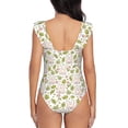 thumbnail image 6 of Yiaed Cute Rabbit Print Women's Ruffled One Piece Swimsuit V Neck Swimwear Slimming Monokini for Woman-Large, 6 of 8