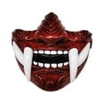 thumbnail image 1 of Maojin Halloween Decoration Japanese Hannya Mask De-mon Oni Sam-urai NOH Kabuki Prajna Devil Half Face Mask Cosplay, 1 of 5