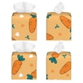 thumbnail image 2 of Picia Love Carrot Pattern Tissue Box Cover,PVC Leather Square Holder,Tissue Box Holder with Magnetic Bottom,Facial Paper Organizer Dispenser-5.2"X5.2"X5.2", 2 of 8