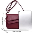 thumbnail image 6 of JUYGO Shoulder Bag for Women Multi Zip Pocket Crossbody Bag Large Capacity Handbag Retro Satchel Purse, 6 of 7