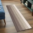 thumbnail image 3 of Hallway Runner Rug 2'x6', Brown Beige Ombre Long Non-slip Runner Rugs, Farmhouse Vintage Wooden Striped Washable Outdoor Indoor Throw Floor Carpet Mat for Living Room/Bedroom/Kitchen/Office/Laundry, 3 of 9
