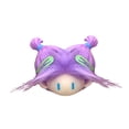thumbnail image 1 of Llavero con Cabeza de Muñeco de Peluche, Juguete de Peluche Creativo para Bolsas de Cumpleaños Y Fiestas Púrpura, 1 of 9