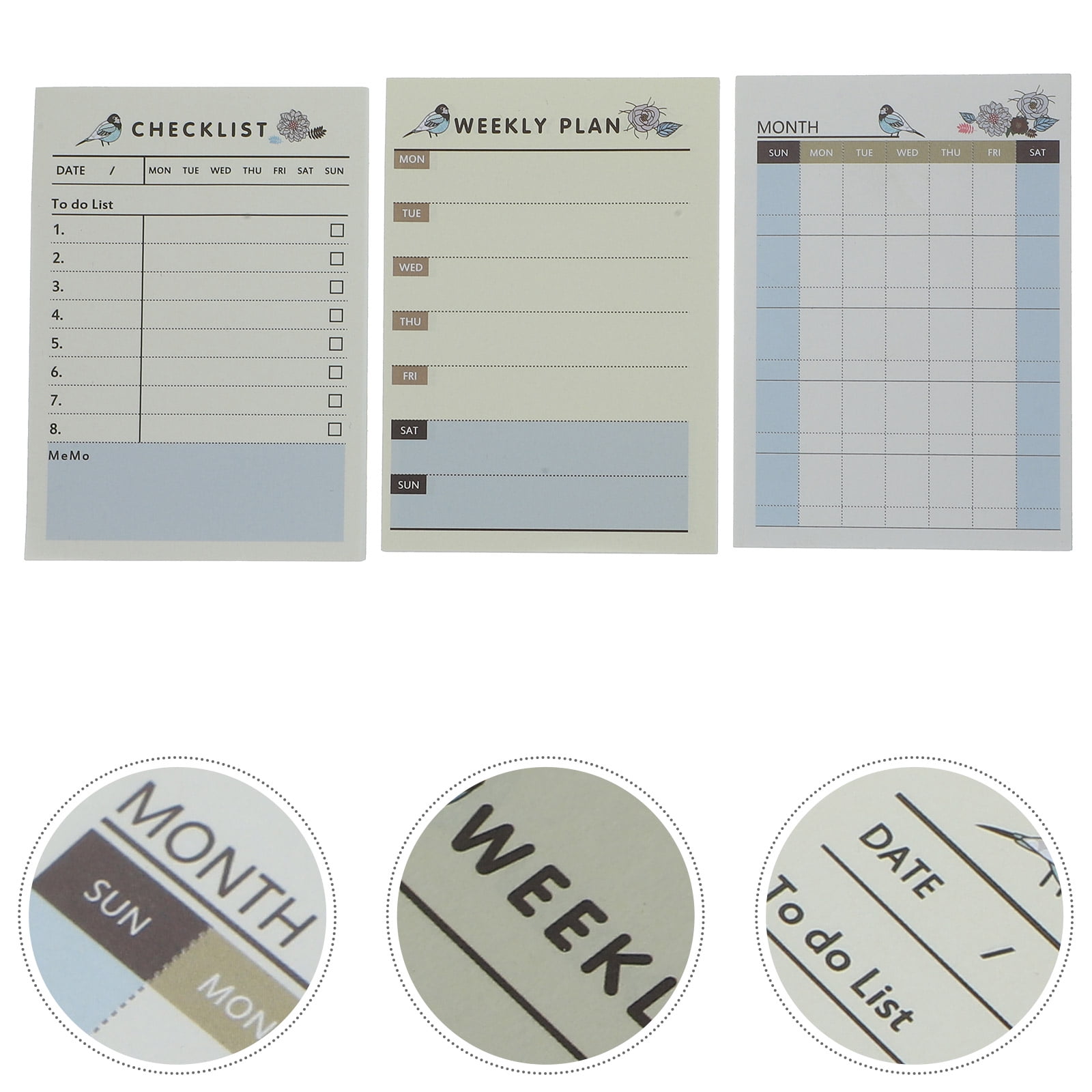 SWETRACE Paper Planner Planner Notepad Assorted Color Families Workplace 6Pack