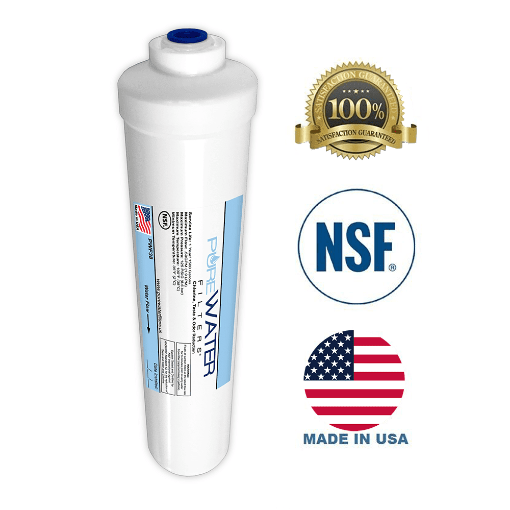 Inline Water Filter Replacement for Under Sink Filter Kits 3/8 inch