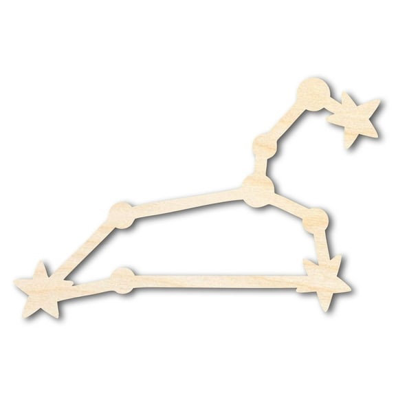 Unfinished Wood Leo Constellation Shape - Zodiac Craft - up to 46" 7" / 1/2"