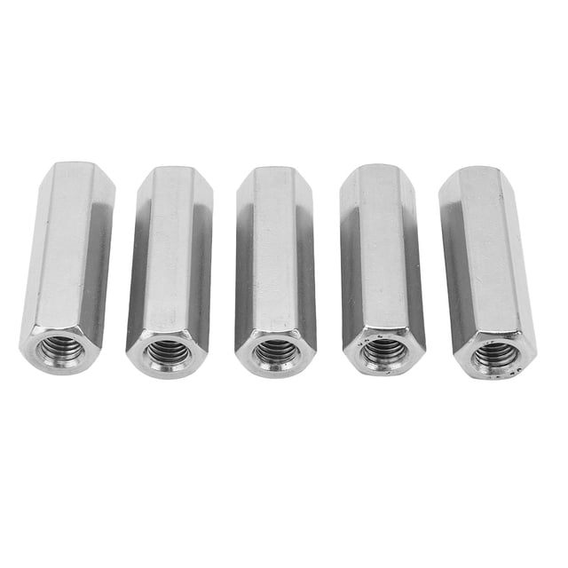 Hex Fastening Nuts,5 Pcs Hex Coupling Hex Coupling Nut Stainless Steel Hex Coupling Nut High Capacity