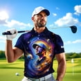 thumbnail image 4 of HOMYGIFTS Custom Face Polo Shirt – Surreal Cosmic Art Personalized Golf Polo, Galaxy Universe Print, Unique Gift for Him, 4 of 10