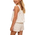 thumbnail image 6 of Amidoa Girls 2 Piece Outfits Summer Clothes Sleeveless Cute Floral Print Tank Top T-Shirt and Shorts Casual Kids Clothing Sets Multicolor Size 4T, 6 of 9