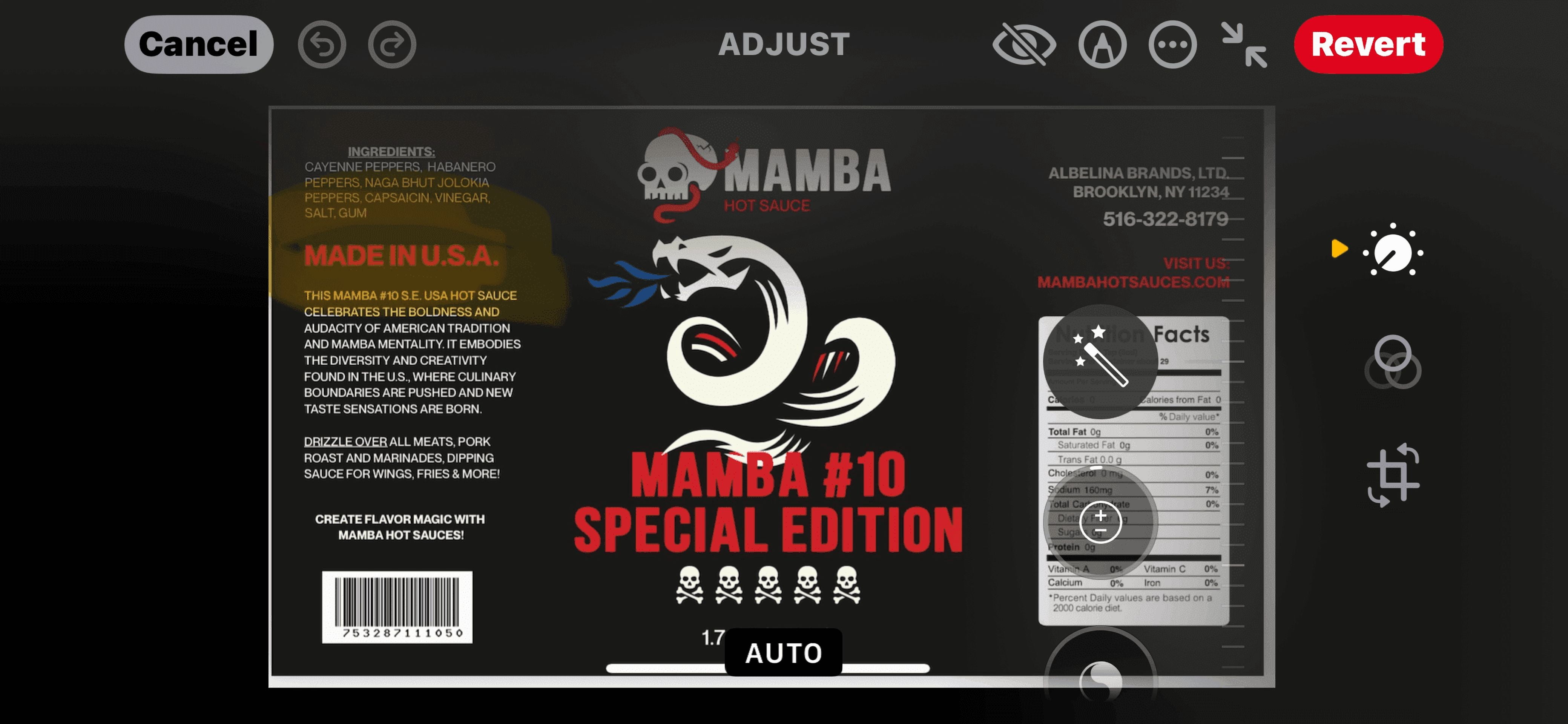 MAMBA #10 Special Edition Hot Sauce, Ghost Pepper Blend with Smoky Spice Flavor, Extra Spicy Condiment for BBQ, Grilled Meats, Wings & Marinades