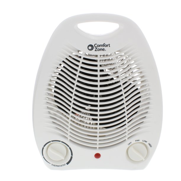 Comfort Zone Compact Portable Electric Space Heater Personal Fan Unit White Walmart Com