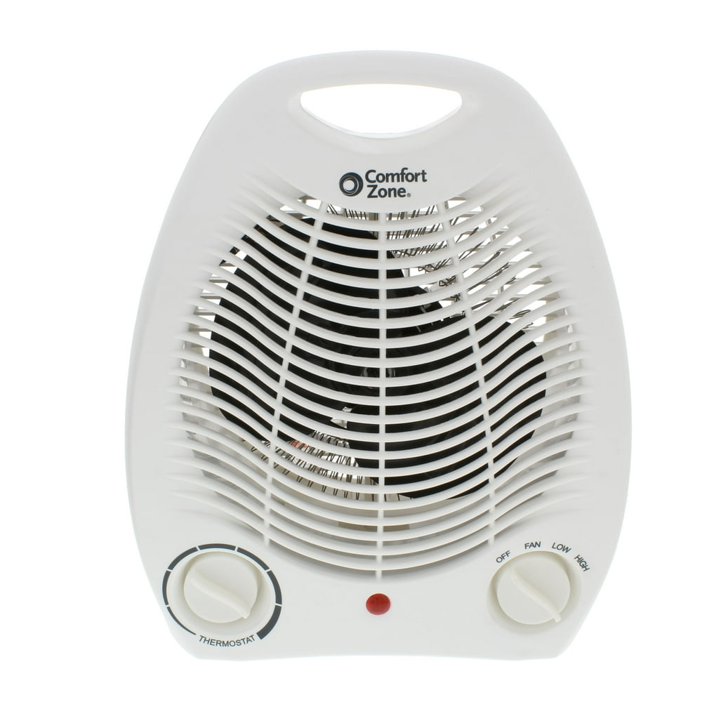 Comfort Zone Compact Portable Electric Space Heater Personal Fan Unit