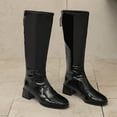 thumbnail image 3 of SACFOF Knee High Boots for Women Chunky Heel Square Toe Tall Boots Wide Calf Fashion Long Boot with Side Zipper, 3 of 6