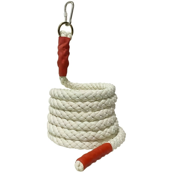 1.18 in / 3 cm Diameter Climbing Rope for Heavy Duty Workout Training Rope, Outdoor Strength Training, Home Gym Exercise, Includes Metal Carabiner and Anti-Slip Grips, 118.1 in / 300 cm Length