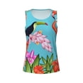 thumbnail image 2 of Rocae Tropical Jungle Flamingo for Women's Workout Tank Top Lightweight Sleeveless Fit Tops- Moisture-Wicking, BreathableSmall, 2 of 9