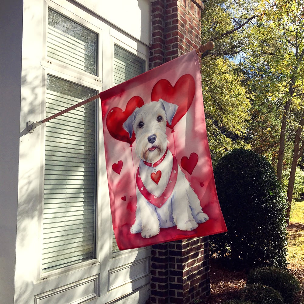 Sealyham Terrier My Valentine House Flag 28 in x 40 in