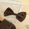 thumbnail image 4 of Toddler Girls 2Pcs Fall Outfits  Cute Long Sleeve V Neck Button Down Dress with Hair Bow Set, 4 of 7