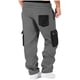 thumbnail image 4 of RKSTN Men's Cargo Jogger Sweatpants Oversized Drawstring Elastic Waist Athletic Pants Mens Casual Solid Plus Size Relaxed Fits Comfy Outdoor Workout Gym Sport Sweatpant with Pockets, 4 of 8