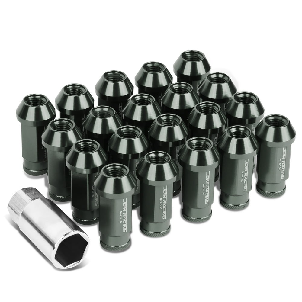 20Piece M12 x 1.5 Extended Aluminum Alloy Wheel Lug Nuts+Adapter Key