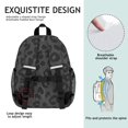 thumbnail image 5 of Black and Orange Leopard Print Backpack for School, Cute School Bag with Adjustable Shoulder Straps and Padded Back, 15"x11.42"x5.5", 5 of 5