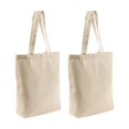 thumbnail image 1 of 2 uds bolsas de mano multiusos reutilizables bolsas de lona en blanco uso para bolsas de compras de comestibles, bolsas de regalo DIY, 1 of 5
