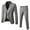 Gray, variant on Clearance! Hontri Men’S Suit Slim 3 Piece Suit Business Wedding Party Jacket Vest & Pants Coat Suits for Men White 3Xl