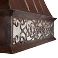 thumbnail image 3 of Premier Copper Products HV-EURO38S-NB-C2036BP1-TWSB 38 in. 1250 CFM Hammered Copper Wall Mounted Euro Range Hood with Nickel Background Scroll Design & Slim Baffle Filters, Oil Rubbed Bronze & Nickel, 3 of 3