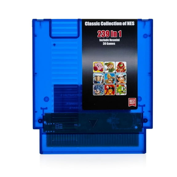 239in1 Classic Collection for Nes Multi Games Cartridge 8 Bit Green Transparent
