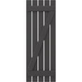 thumbnail image 5 of Ekena Millwork 19 1/2"W x 60"H Americraft Five Board (2 Batten) Exterior Real Wood Spaced Board-n-Batten Shutters w/ Z-Bar (Per Pair), Shadow Mountain, 5 of 10