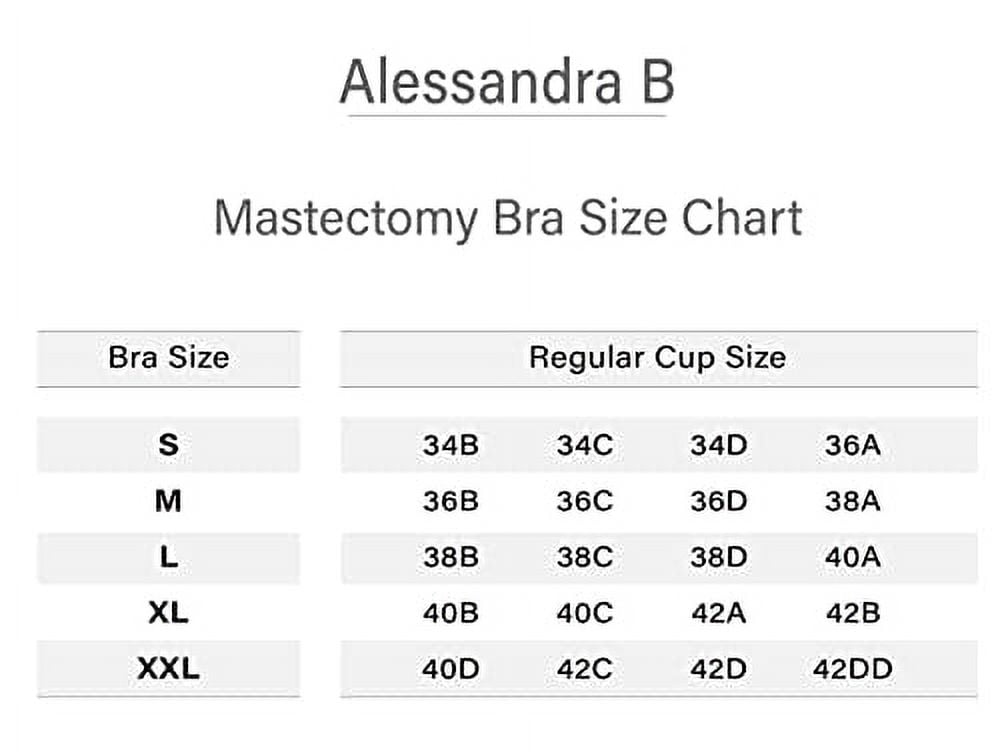 Alessandra B Mastectomy Bras with Pockets for Prosthesis Black