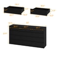thumbnail image 5 of Oxylife Modern 12-Drawer Dresser with Large Storage, Side Cabinet for Bedroom/Living Room, Black, 5 of 10