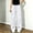 White, variant on Tranfacy Girls 5-15 Years Fall Pants Solid Cargo Sweatpants Contrast Waistband Double Side Pockets Loose Sports Trousers