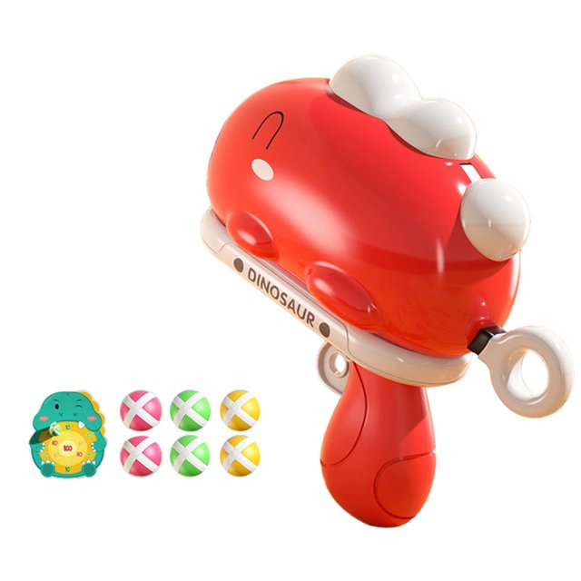 Juguete de Pelota Adhesiva de Dinosaurio de , Pelota para Lanzar, Tablero de Dardos, Deporte Al Aire Libre para Niños, Juego de Mesa Interactivo, Rojo B