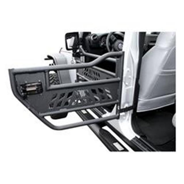 Aries 25009 2007-2013 JK Back Aluminum Tubular Door, Black Textured