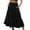 Black, variant on TongDaShi womens summer dresses maxi Fashion Women Solid Casual Pocket Ruched Ruffles Elastic Waist Skirts