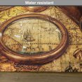 thumbnail image 6 of Ambesonne Brown Place Mats Set of 4, Watch on Old Map Nautical, Standard Size, Orange Brown Yellow, 6 of 6
