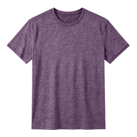 KHONTS Men's Shirts Short Sleeve T-Shirt Casual Crew Neck Plain Tee Soft Moisture Wicking Basic Tee Shirts Purple XL
