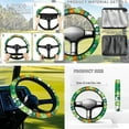 thumbnail image 4 of Jeiento Golf Cart Seat Cover 4 Pack with Steering Wheel Cover and Golf Cart Flags Saint Patrick's Day Clovers Golf Cart Seat Towel Steering Wheel Cover Decorations 2PCS Flags for Golf Cart, 4 of 5