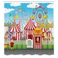 thumbnail image 2 of Ambesonne Landscape Shower Curtain, Carnival Many Rides, 69"Wx70"L, Multicolor, 2 of 4