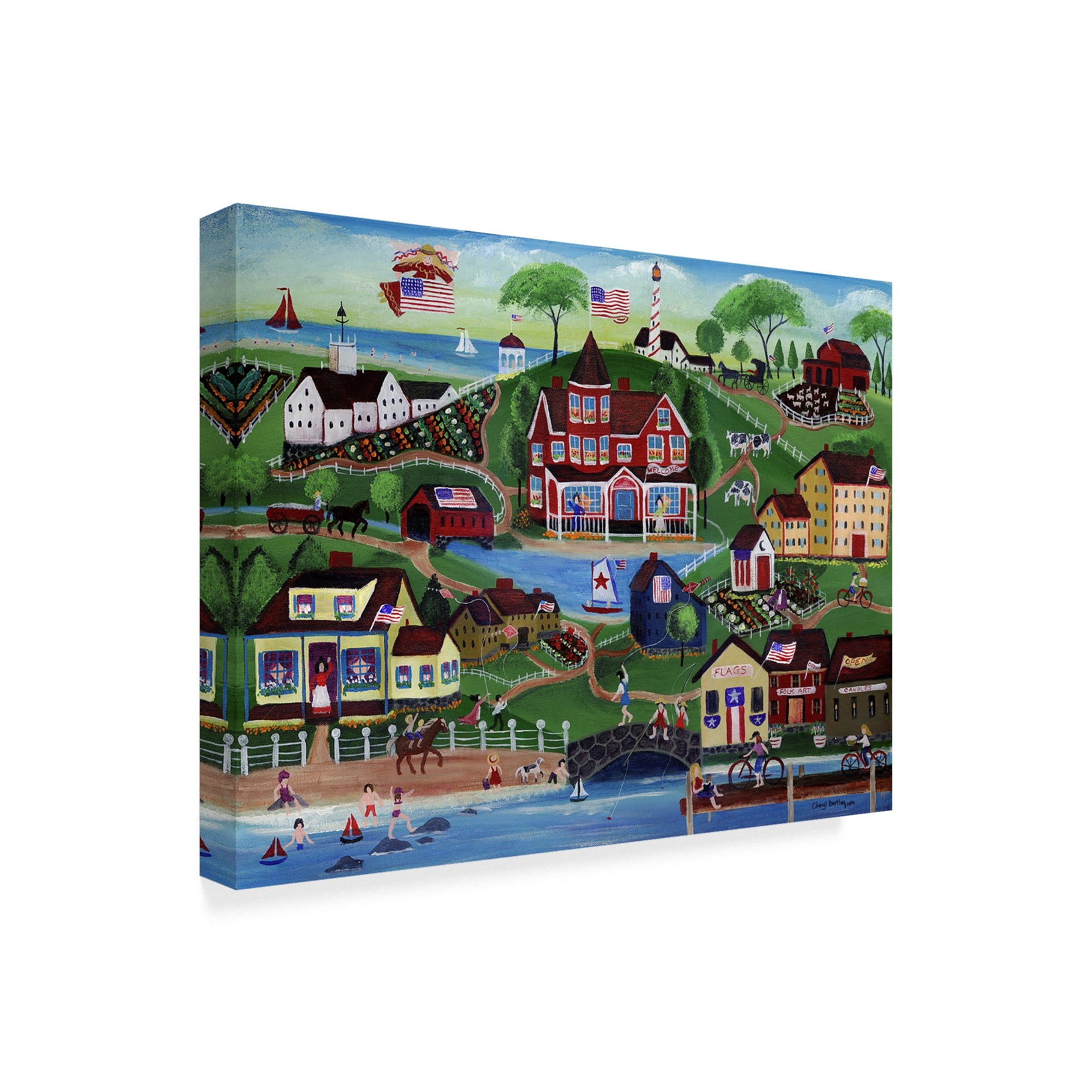 Trademark Fine Art 'Red Farms Inn ' Canvas Art by Cheryl Bartley