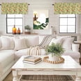 thumbnail image 4 of Spring Fruits Valance Curtain for Windows Vintage Lemons Oranges Green Leaves Botanical Rod Pocket Curtain Valances Short Window Treatments Panels for Kitchen Bathroom Laundry Basement 42 x 18 Inch, 4 of 9