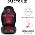 thumbnail image 6 of Snailax Vibration Car Chair Massager Pad, 6 Motors Back Massage Seat Cushion with Heat, Gifts, 6 of 11