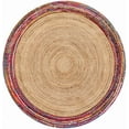 thumbnail image 2 of 10 Ft Round Multi & Natural Jute Area Rug, Hand-Woven, Reversible, Farmhouse Boho Style, Durable & Pet-Friendly Rug for Living Room, Dining Room, and Bedroom, 2 of 5