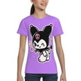 thumbnail image 4 of Sanrio Kuromi Kids T-Shirt 3d Printed Graphic T-Shirts Boys And Girls Short Sleeve Shirts For Youth Kids Small, 4 of 6